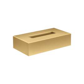 Axor Universal Circular Tissue Box In Brushed Gold Optic, 42873250