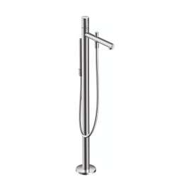 Axor Uno Freestanding Tub Filler Trim With Zero Handle And 1.75 Gpm Handshower In Chrome, 45416001