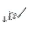 Axor Uno 4-Hole Roman Tub Set Trim With Zero Handles And 1.75 Gpm Handshower In Chrome, 45448001