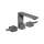Axor Edge Widespread Faucet 130 - Diamond Cut, 1.2 Gpm In Polished Black Chrome, 46051331