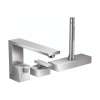 Axor Edge 3-Hole Roman Tub Set Trim With 1.75 Gpm Handshower - Diamond Cut In Chrome, 46431001