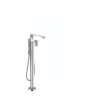 Axor Edge Freestanding Tub Filler Trim With 1.75 Gpm Handshower - Diamond Cut In Chrome, 46441001