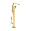 Axor Edge Freestanding Tub Filler Trim With 1.75 Gpm Handshower - Diamond Cut In Polished Gold Optic, 46441991