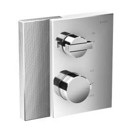Axor Edge Thermostatic Trim With Volume Control - Diamond Cut