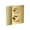 Axor Edge Thermostatic Trim With Volume Control And Diverter - Diamond Cut In Polished Gold Optic, 46761991