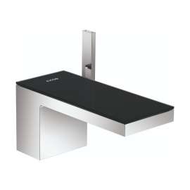 Axor Myedition Single-Hole Faucet 70, 1.2 Gpm In Chrome / Black Glass, 47010601