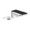 Axor Myedition Widespread Faucet 70, 1.2 Gpm In Chrome / Black Glass, 47050601