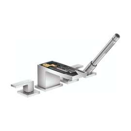 Axor Myedition 4-Hole Roman Tub Set Trim With 1.75 Gpm Handshower Without Plate In Chrome, 47432001