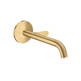 Axor One Wall-Mounted Single-Handle Faucet Select, 1.2 Gpm In Brushed Gold Optic, 48112251