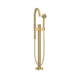 Axor One Freestanding Tub Filler Trim With 1.75 Gpm Handshower In Brushed Gold Optic, 48441251