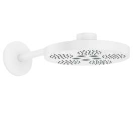 Axor One Showerhead 280 2-Jet With Showerarm Trim, 1.75 Gpm In Matte White, 48482701