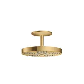 Axor One Showerhead 280 2-Jet With Ceiling Mount Trim, 1.75 Gpm In Brushed Gold Optic, 48484251