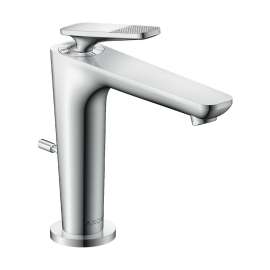 Axor Citterio C Single-Hole Faucet 125 Coolstart With Pop-Up Drain-Cubic Cut, 1.2 Gpm In Chrome, 49031001