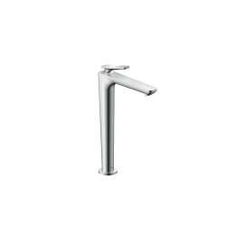 Axor Citterio C Single-Hole Faucet 250 Coolstart With Pop-Up Drain-Cubic Cut, 1.2 Gpm In Chrome, 49051001