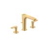 Axor Citterio C Widespread Faucet 125 With Pop-Up Drain, 1.2 Gpm In Brushed Gold Optic, 49060251