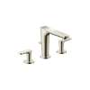 Axor Citterio C Widespread Faucet 125 With Pop-Up Drain, 1.2 Gpm In Polished Nickel, 49060831