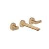 Axor Citterio C Wall-Mounted Widespread Faucet- Cubic Cut, 1.2 Gpm In Brushed Bronze, 49071141