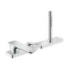 Axor Citterio C 3-Hole Roman Tub Set Trim With 1.75 Gpm Handshower And Sbox- Cubic Cut In Chrome, 49431001