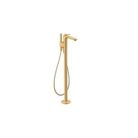 Axor Citterio C Freestanding Tub Filler Trim With 1.75Gpm Handshower- Cubic Cut In Brushed Gold Optic, 49441251