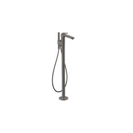 Axor Citterio C Freestanding Tub Filler Trim With 1.75Gpm Handshower- Cubic Cut In Brushed Black Chrome, 49441341