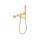Axor Citterio C 3-Hole Wall-Mounted Tub Filler With 1.75 Gpm Handshower And Holder- Cubic Cut In Brushed Gold Optic, 49481251