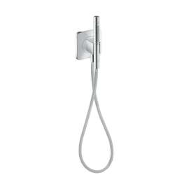 Axor Citterio C Handshower Holder Softsquare With Outlet 5"X5" With Handshower And Textile Hose, 1.75 Gpm