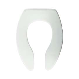 Commercial 9500SSCT 000 Plastic Elongated Toilet Seat in White