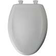 1200SLOWT 020 Plastic Elongated Slow-Close Toilet Seat in Crane White