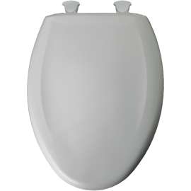 1200SLOWT 020 Plastic Elongated Slow-Close Toilet Seat in Crane White