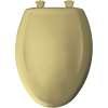 Plastic Elongated Slow-Close Toilet Seat in Harvest Gold