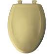 Plastic Elongated Slow-Close Toilet Seat in Harvest Gold