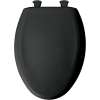 Plastic Elongated Slow-Close Toilet Seat in Black