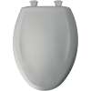 Plastic Elongated Slow-Close Toilet Seat in Ice Grey