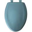 Plastic Elongated Slow-Close Toilet Seat in Regency Blue