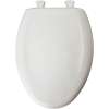 Plastic Elongated Slow-Close Toilet Seat in Euro White