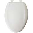 Plastic Elongated Slow-Close Toilet Seat in Euro White