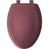 Plastic Elongated Slow-Close Toilet Seat in Raspberry