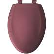Plastic Elongated Slow-Close Toilet Seat in Raspberry