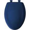 Plastic Elongated Slow-Close Toilet Seat in Colonial Blue