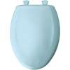 Plastic Elongated Slow-Close Toilet Seat in Dresden Blue