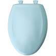 Plastic Elongated Slow-Close Toilet Seat in Dresden Blue