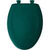 Plastic Elongated Slow-Close Toilet Seat in Teal