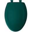 Plastic Elongated Slow-Close Toilet Seat in Teal