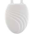 Wood Elongated Toilet Seat in White