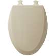 1500EC 006 Wood Elongated Toilet Seat in Bone