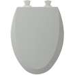 Wood Elongated Toilet Seat in Ice Grey