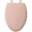 Wood Elongated Toilet Seat in Venetian Pink