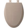Wood Elongated Toilet Seat in Fawn Beige