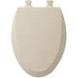 Wood Elongated Toilet Seat in Almond