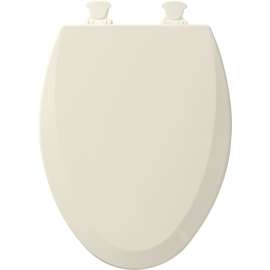 1500EC 346 Wood Elongated Toilet Seat in Biscuit